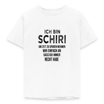 Ich bin Schiri Spruch Geschenkidee - Kinder T-Shirt - Weiß - Vorne - AI Model Kid Male (0cm)