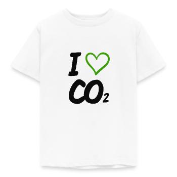 I love Co2 Anti Green Demo Shirt - Kids' T-Shirt - white - Front - AI Model Kid Male (0cm)