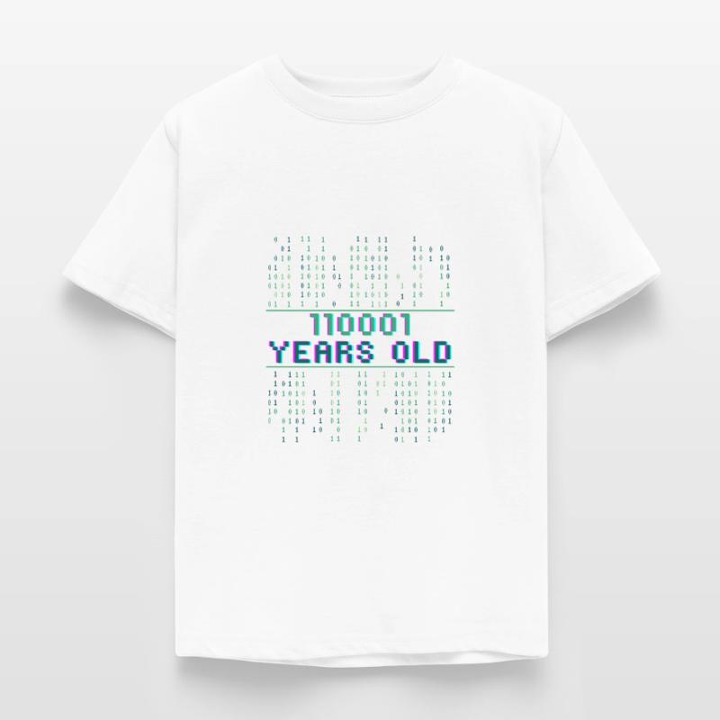 49. Geburtstag 49 Jahre alt Binärcode Coder Kinder T-Shirt