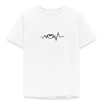 Bass Music Notes Pulse - Kinder T-Shirt - Weiß - Vorne - AI Model Kid Male (0cm)