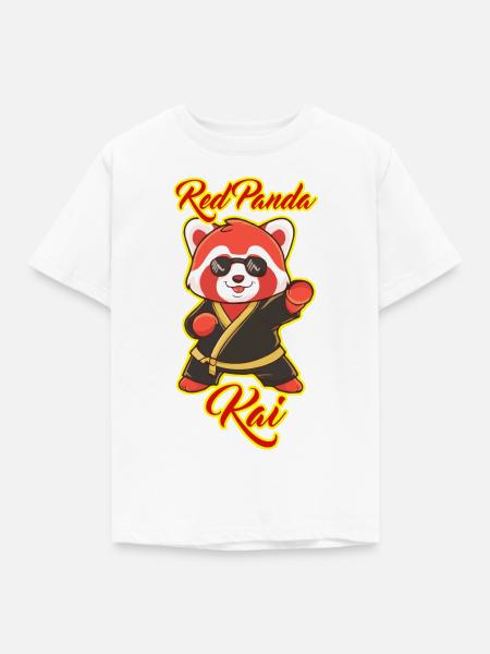 red panda kai - Kinder T-Shirt - Weiß