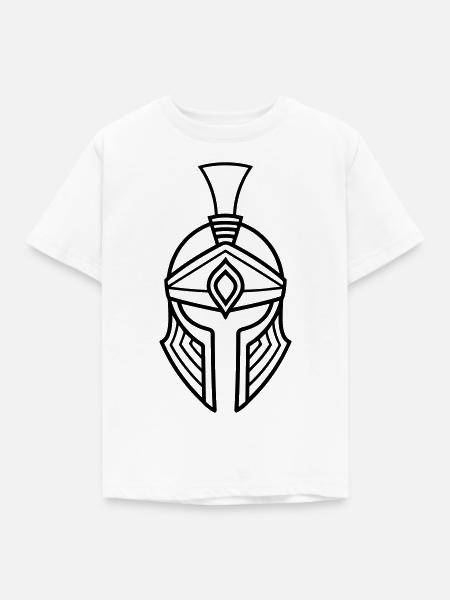 Spartanischer Helm - Kinder T-Shirt - Weiß