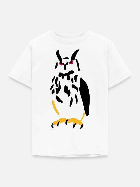 Uhu - Kinder T-Shirt - Weiß
