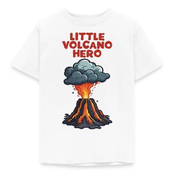 Vulkan Kinder Little Volcano Hero - Kinder T-Shirt - Weiß - Vorne - AI Model Kid Male (0cm)