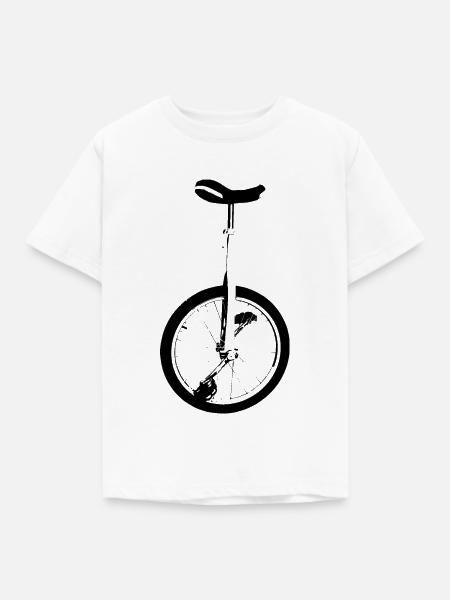 Einrad - Kinder T-Shirt - Weiß