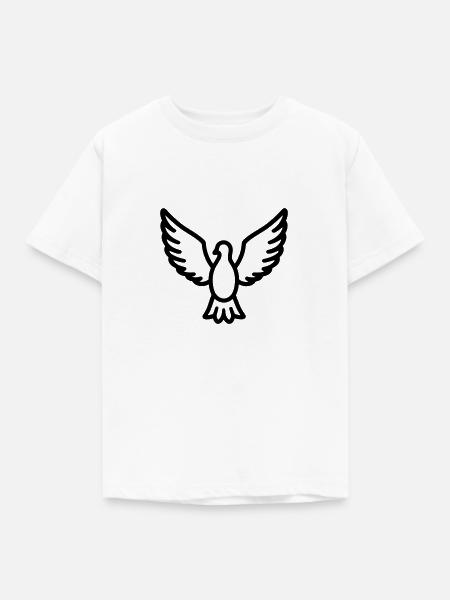 Taube - Kinder T-Shirt - Weiß
