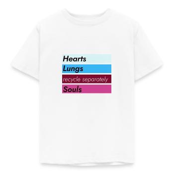 Cœurs Poumons Âmes - Recycler séparément - T-shirt Enfant - blanc - Devant - AI Model Kid Male (0cm)