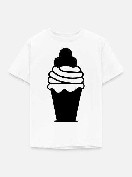 Eisbecher - Kinder T-Shirt - Weiß