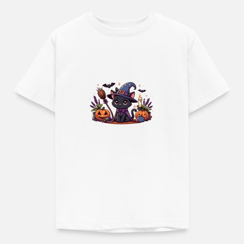 Spooky kitty Halloween 2 - T-shirt Enfant - blanc