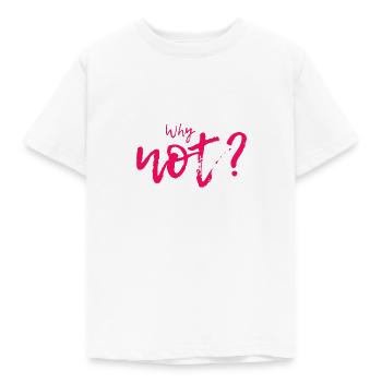 WARUM NICHT? - Kinder T-Shirt - Weiß - Vorne - AI Model Kid Male (0cm)