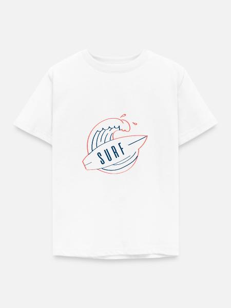 Wellenbrandung - Kinder T-Shirt - Weiß
