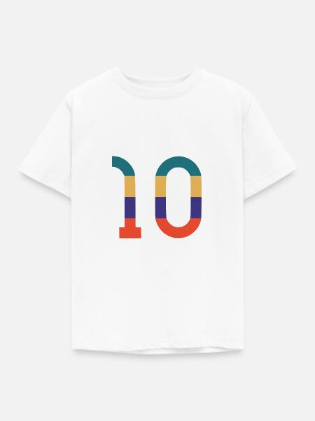 Die Zahl 10 - Kinder T-Shirt - Weiß