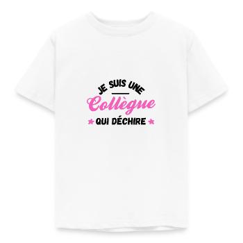 je suis une collègue qui déchire - T-shirt Enfant - blanc - Devant - AI Model Kid Male (0cm)