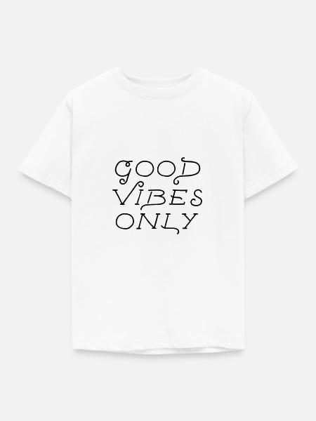 good vibes only - Kinder T-Shirt - Weiß