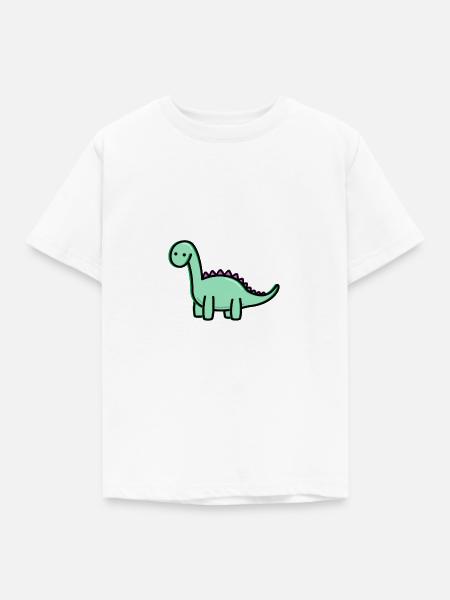 Süßer Dino - Kinder T-Shirt - Weiß