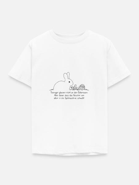 Teenager glauben nicht an den Osterhasen - Kinder T-Shirt - Weiß