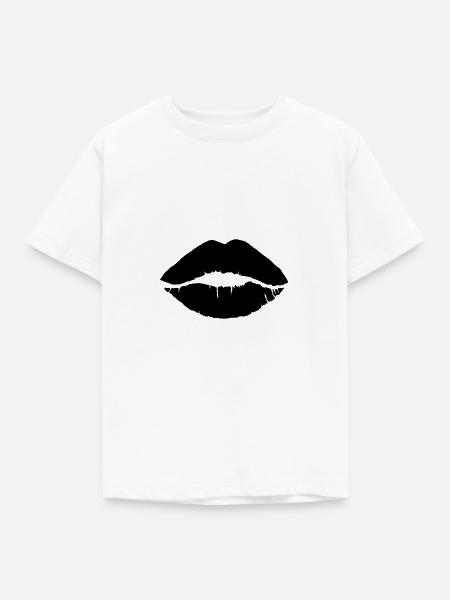 Kuss - Kinder T-Shirt - Weiß