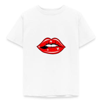 Lippen - Kinder T-Shirt - Weiß - Vorne - AI Model Kid Male (0cm)
