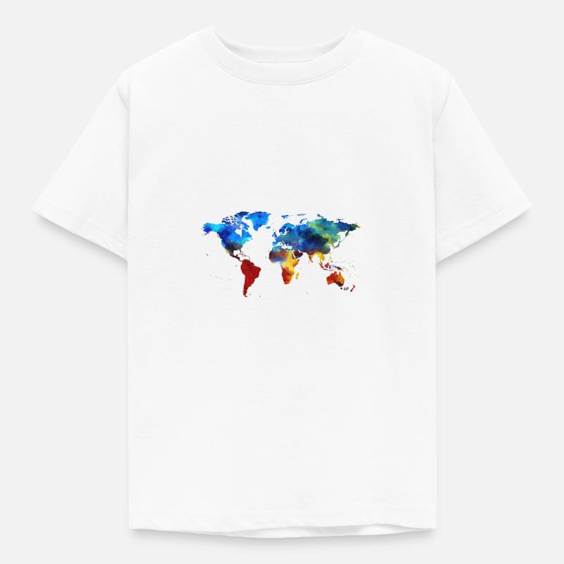 Welt - Kinder T-Shirt - Weiß