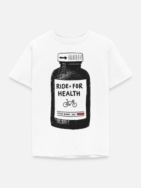 Ride for health - Kinder T-Shirt - Weiß