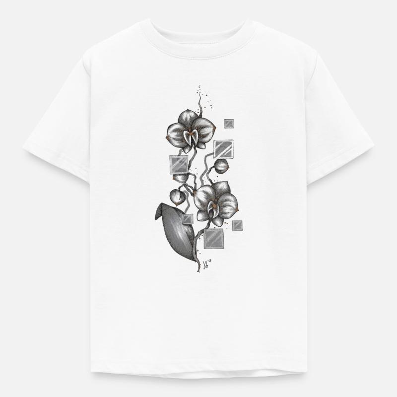 Orchidee - Kinder T-Shirt - Weiß