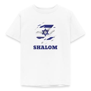 Shalom - Kinder T-Shirt - Weiß - Vorne - AI Model Kid Male (0cm)