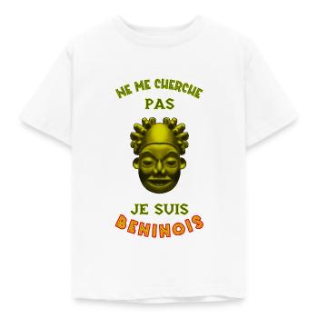 Ne me cherche pas Je suis béninois - T-shirt Enfant - blanc - Devant - AI Model Kid Male (0cm)