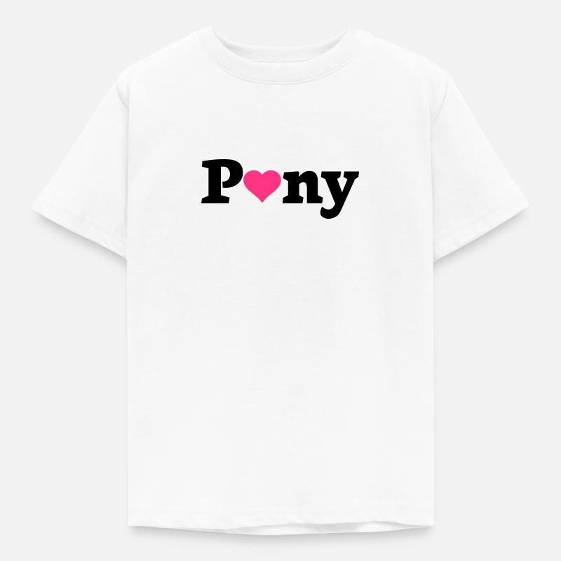 Pony Herz - Kinder T-Shirt - Weiß