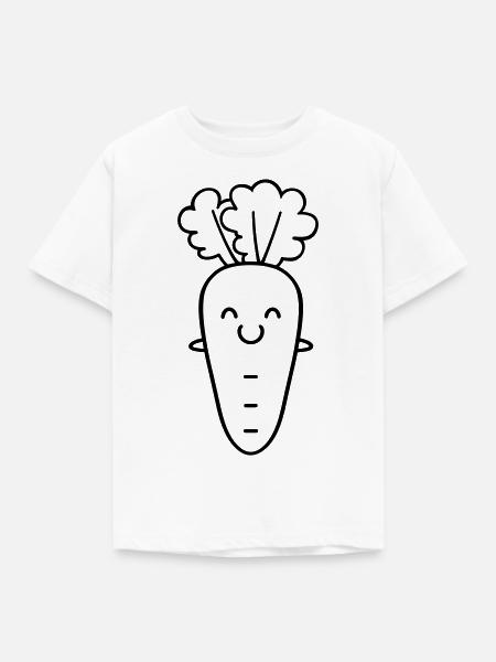 Karotte - Kinder T-Shirt - Weiß