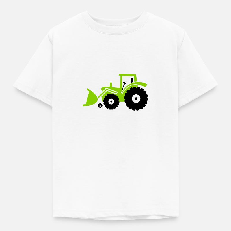 Tractor front loader Bulldog wheel loader with - T-shirt Enfant - blanc