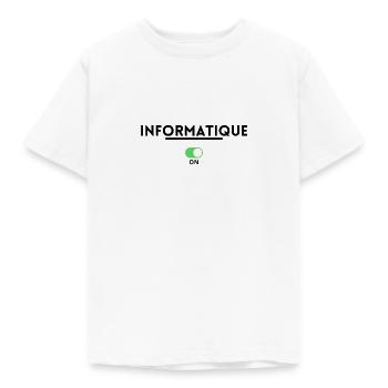 informatique. t shirt informatique - T-shirt Enfant - blanc - Devant - AI Model Kid Male (0cm)