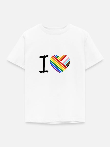 Ich liebe - klassisch - Kinder T-Shirt - Weiß