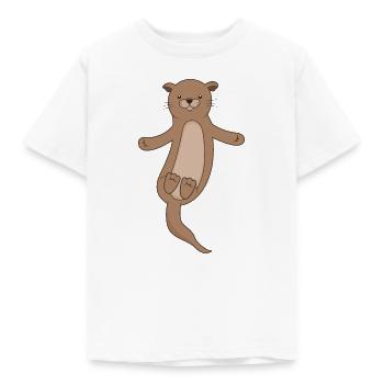 Otter - Kinder T-Shirt - Weiß - Vorne - AI Model Kid Male (0cm)