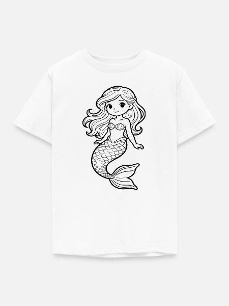 Meerjungfrau - Kinder T-Shirt - Weiß