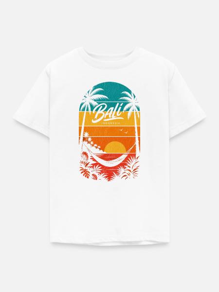 Bali Indonesien Retro - Kinder T-Shirt - Weiß