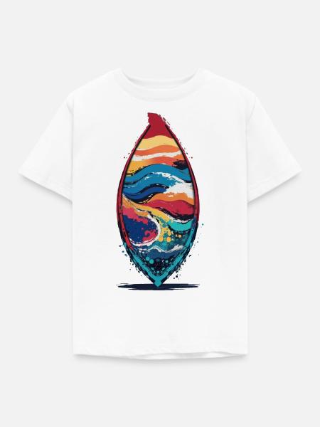 farbenfrohes Sommermotiv - Kinder T-Shirt - Weiß