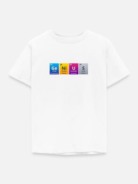 Genius - Kinder T-Shirt - Weiß