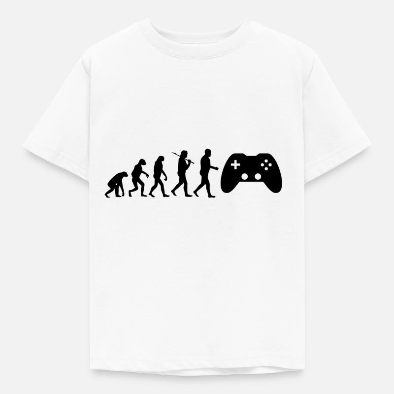 Gaming Evolution Entwicklung des Gaming Geschenk - Kinder T-Shirt - Weiß
