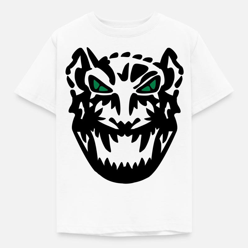tiger_ear_vec_2 en - Kids' T-Shirt - white