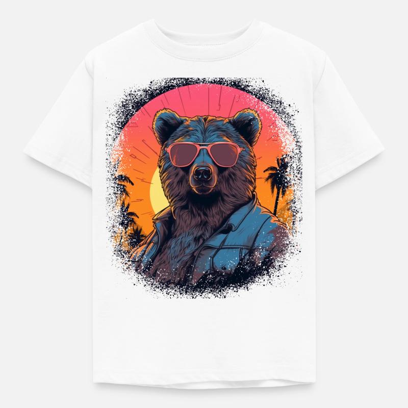 birthday present idea polar bear panda bear - Kinder T-Shirt - Weiß