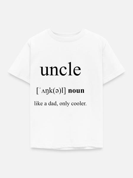Uncle | Onkel Definition Dictionary - Kinder T-Shirt - Weiß