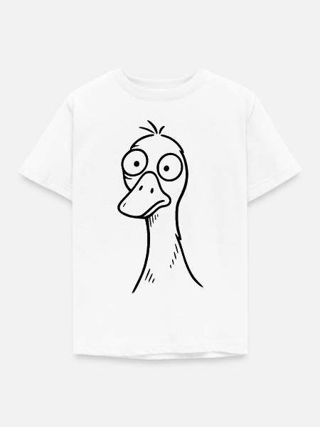 Dumme Gans - Kinder T-Shirt - Weiß