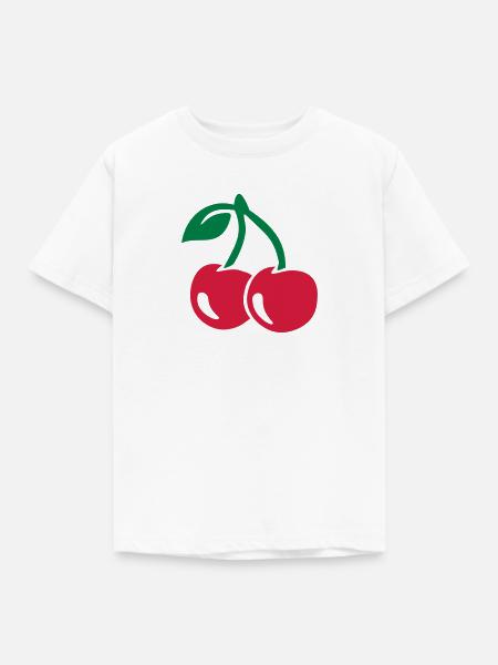 Kirsche - Kinder T-Shirt - Weiß
