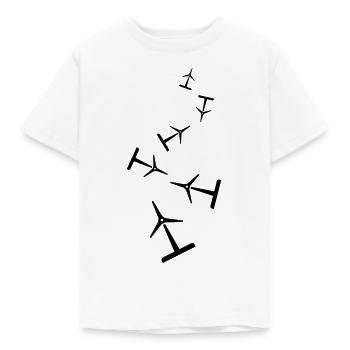 Wind turbine silhouette - Kids' T-Shirt - white - Front - AI Model Kid Male (0cm)