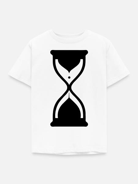 Stundenglas - Kinder T-Shirt - Weiß