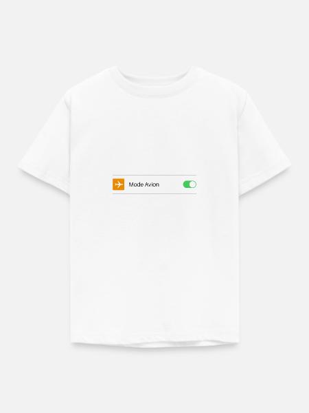 Flugzeugmodus - Kinder T-Shirt - Weiß