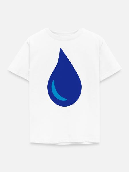 Wassertropfen - Kinder T-Shirt - Weiß