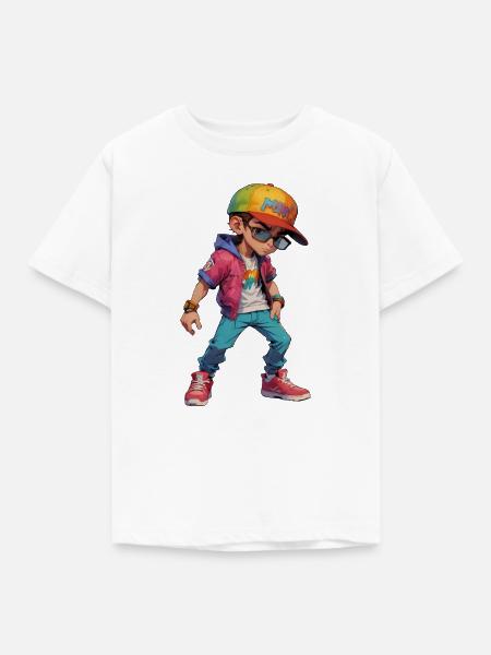 Cooler junger Teenager - Kinder T-Shirt - Weiß