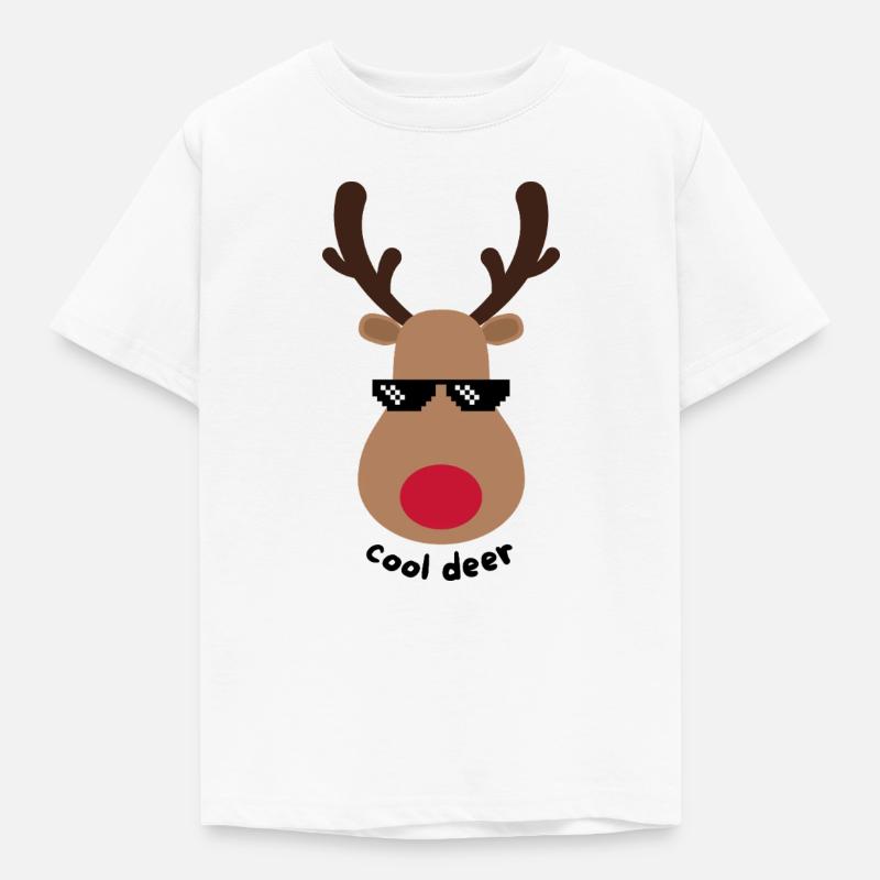 cool deer  - Kinder T-Shirt - Weiß