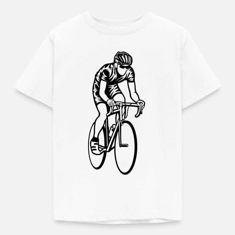 Course / Vélo de course 01_schwarz - T-shirt Enfant - blanc